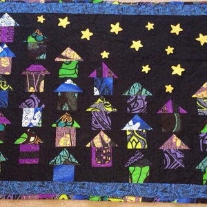 African village patchwork quilt handmade 100% cotton indigenous fabric made to order