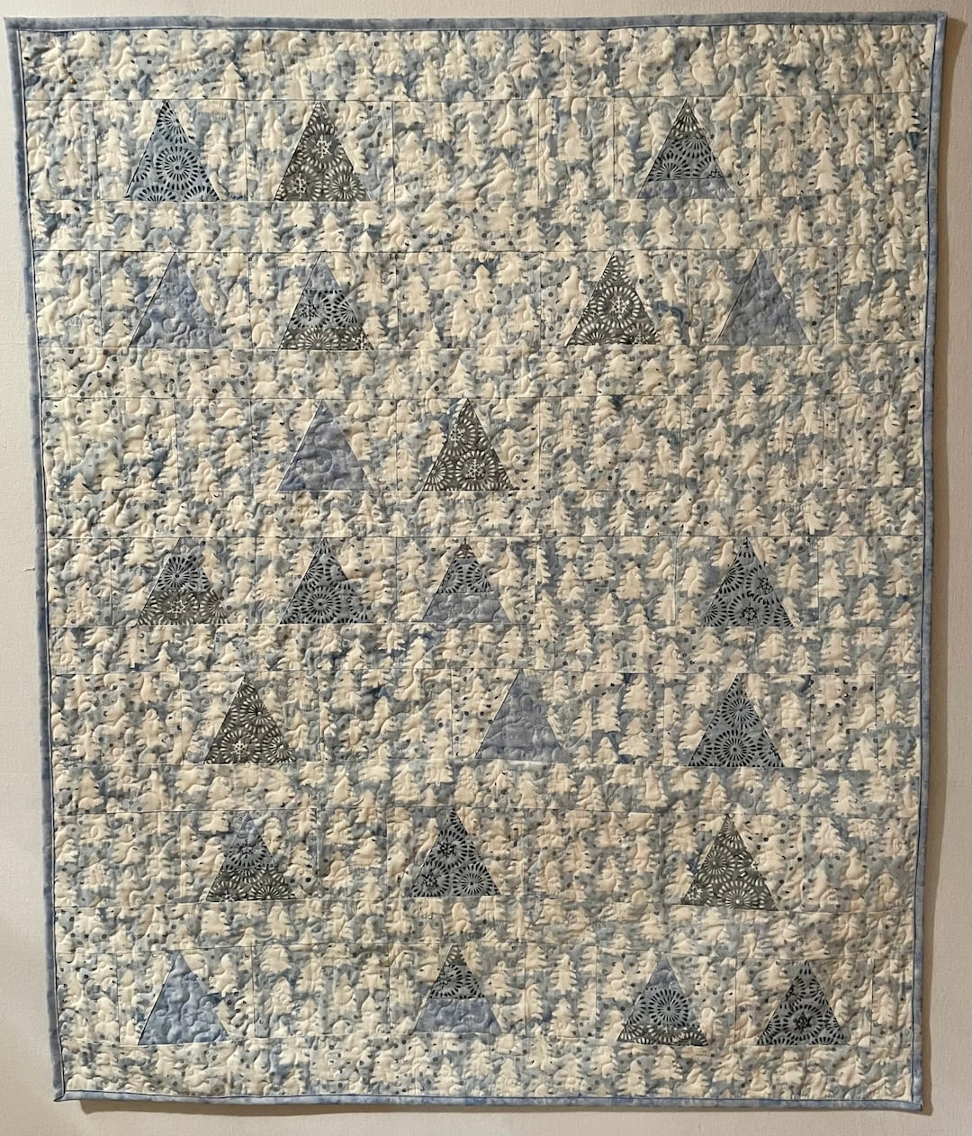 Snow Winter Baby Quilt 100 Cotton Fabric Etsy