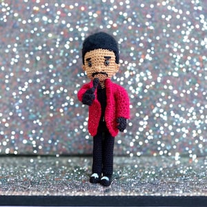 The Weeknd Super Bowl Puppe handgemacht gehäkelte Amigurumi