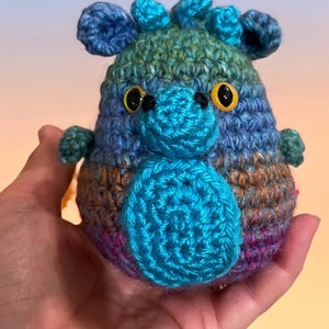 Mini rainbow dragon plush squishy