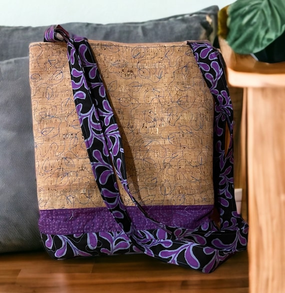 Bandolera Cartera Morada Bolso Bandolera O Cartera De Corcho