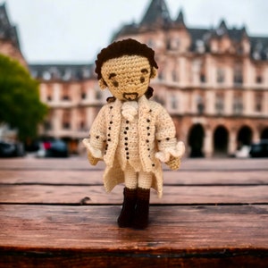 Lin-Manuel Miranda as Hamilton custom made crochet amigurumi doll made to order