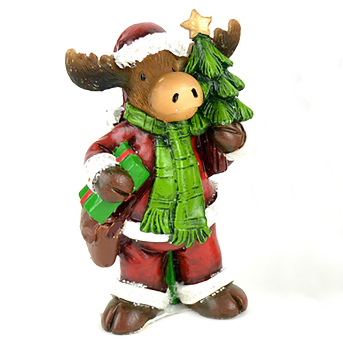 Christmas Moose Carrying Christmas Tree Miniature Fairy Etsy