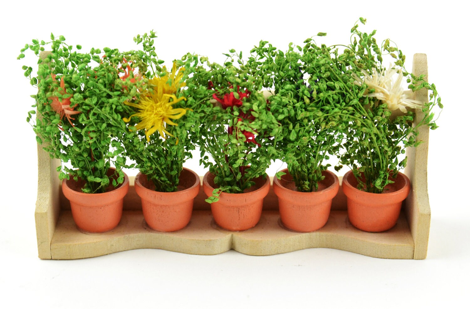 Caja de flores en miniatura con flores silvestres en ollas | Etsy