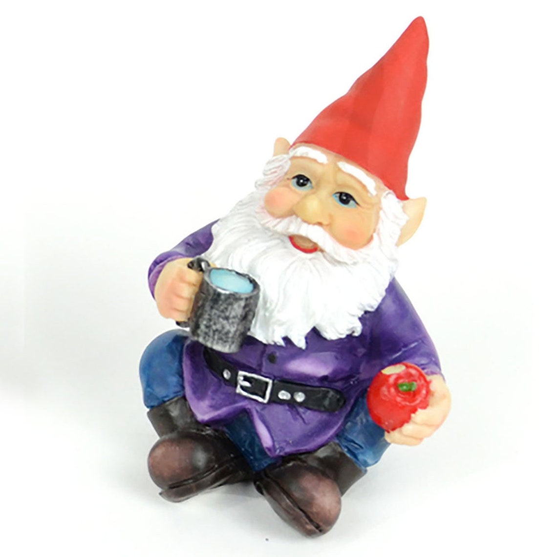 Garden Gnome Eating Lunch Miniature Fairy Garden Supply Etsy