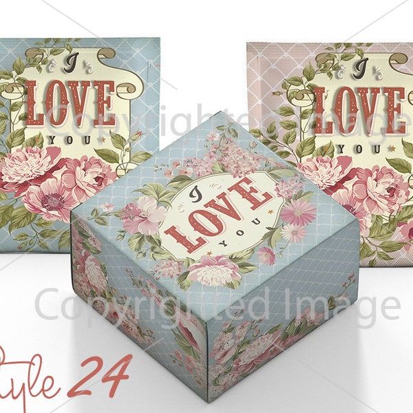 Printable DIY Tea Bag Envelopes with Box Shabby Tea Bag digital download instant download digital collage sheet Tea Bag Wrapper with Tea Box