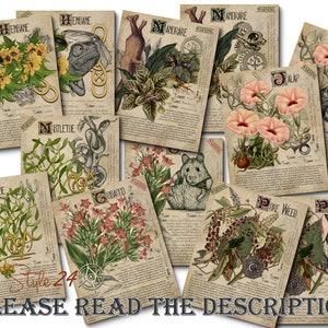 Grimoire Herbal Pages No.9, Witchcraft, Printable Book of Shadows, BOS, Digital Download of Plants, Spell, Herb Profiles, Green Witch
