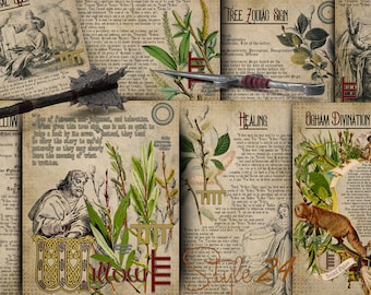 Willow Druid Calendar Printable, Celtic Ogham Tree Lore (Digital Download)