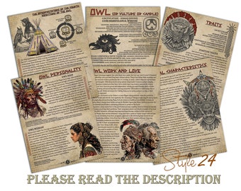 Mayan Astrology Owl Sign Printable Pages: Destiny Chart (Digital Download)