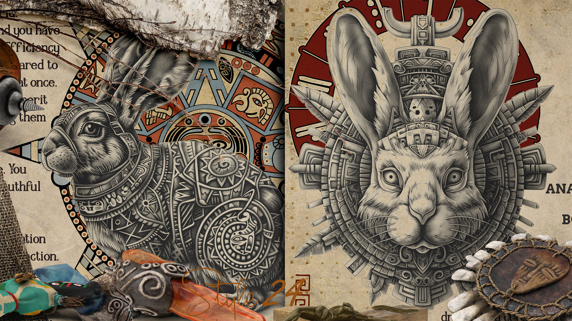 Mayan Astrology Rabbit Sign: Book of Shadows Printable Pages (digital ...
