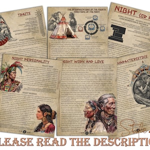 Night (House)- Mayan Astrology, Book of Shadows Printable Pages, Mayan Birth Chart Reading, Destiny Chart, Correspondence, Digital BOS, DIY
