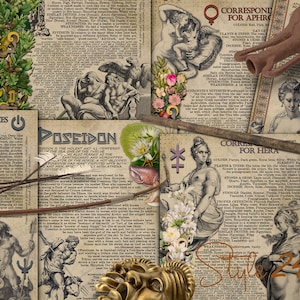 Griechische Göttinnen 1, Buch der Schatten, Schriftkorrespondenzen, Printable Sheets, Digital BOS, Magick, Mythologie, Antikes Griechenland, Witchcraft DIY