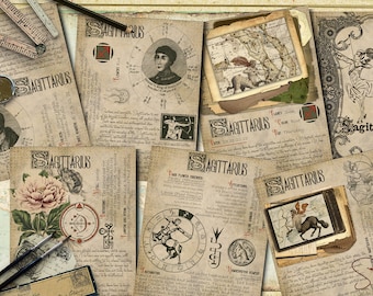Sagittarius Book of Shadows Printable, Witchcraft Astrology Pages (Digital Download)