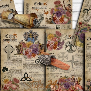 No 5, Book of Shadows, Printable pages of Signs & Symbols: Celtic, Spiritual, Symbolism, Printable, BOS, Wiccan, Witchcraft, Druid Symbols