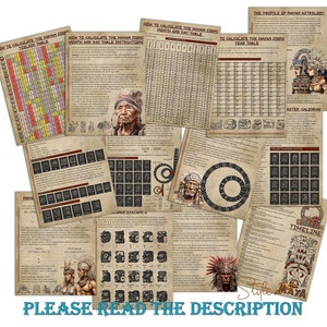 Base maya - Votre guide de l'astrologie maya, Pages imprimables du Livre des ombres, lecture du thème astral maya, tableau du destin, Tzolkin, BOS numérique