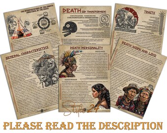 Mayan Astrology Death Sign – Book of Shadows Printable Pages (Digital BOS)