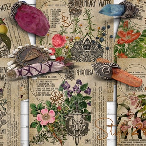 Poções Mágicas 1, Bruxaria, Imprimível, Livro das Sombras, Herbal, Grimório, BOS, Folhas, Download Digital, Feitiço, Ingrediente, Bruxa Verde