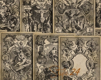 Antique Christian Engravings, Printable BOS Dividers (Digital Download)
