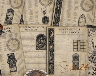 Salomons Pentakel der Sonne – Druckbare Book-of-Shadows-Seiten (9-seitiges Grimoire-Set)
