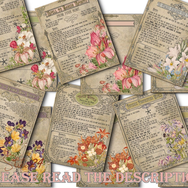 Printable Spells - Etsy