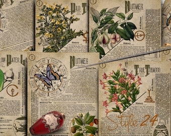 Poisonous Plants No.12 Grimoire Pages, Witchcraft Herbs Print (Digital Download)