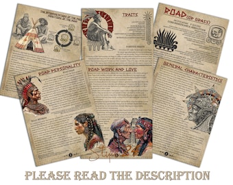 Mayan Astrology Road Sign Printable Pages: Book of Shadows (Digital Download)