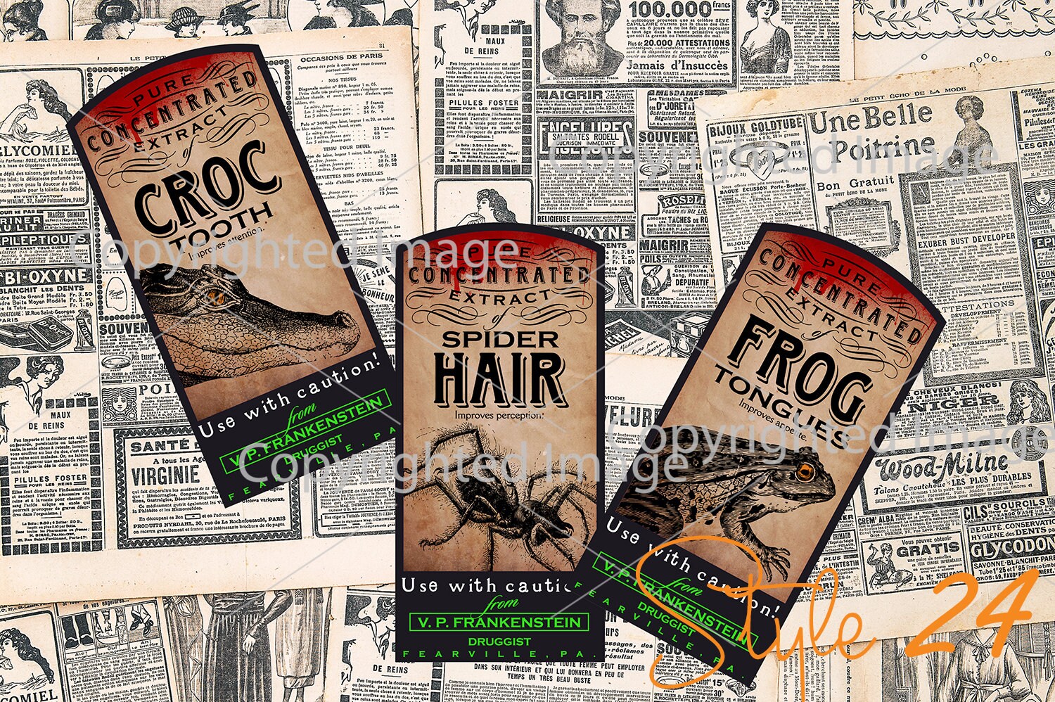 12 Halloween Vintage Apothecary Labels Printable Potion Paper | Etsy