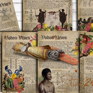 No 7, Book of Shadows, Printable pages of Signs & Symbols: Voodoo, Spiritual, Symbolism, Printable Voudoun, BOS, Wiccan, Witchcraft,Ancient