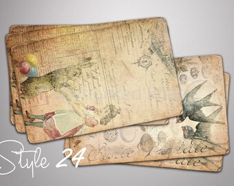 Papeles efímeros vintage, álbum de recortes Shabby Chic, manualidades DIY (descarga digital)