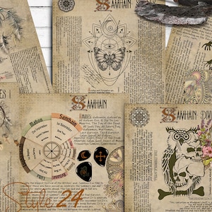 Samhain Wicca Sabbat, Buch der Schatten, bedruckbar, Hexerei, BOS, digitaler Download, Zauber, Magie, grüne Hexe, Correspondences, Sabbats