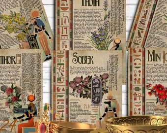 Egyptian Gods and Goddesses #1 Book of Shadows Pages (Digital Download)
