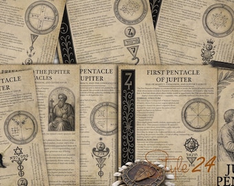Salomons Pentakel des Jupiter – Druckbare Book of Shadows Seiten (9-seitiges Grimoire-Set)