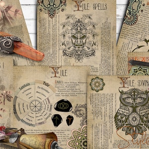 Yule Wicca Sabbat, Mittwinter, Buch der Schatten, Printable Witchcraft, BOS Digital Download, Zauber, Magie, Grüne Hexe, Correspondences, DIY
