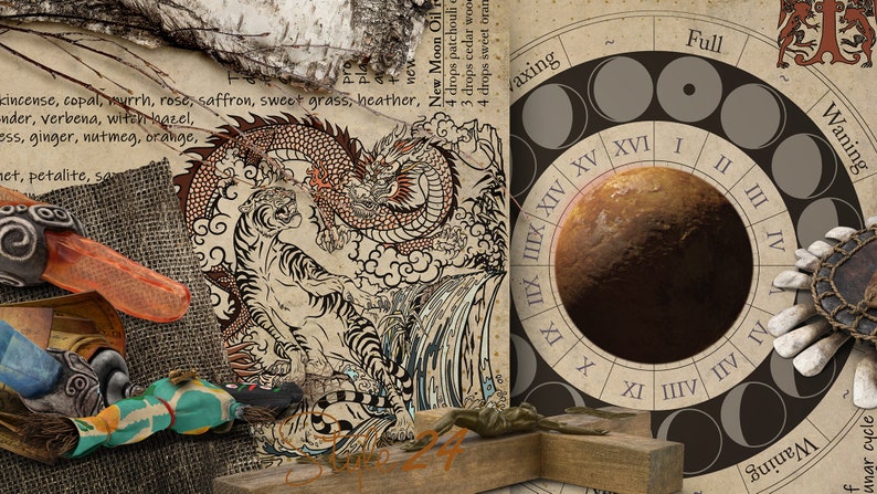 Book of Shadows, Printable Lunar Cycle, BOS Sheets, Moon Phases, Lunar Calendar 2026, Witchcraft, digital download, pagan, full moon magic