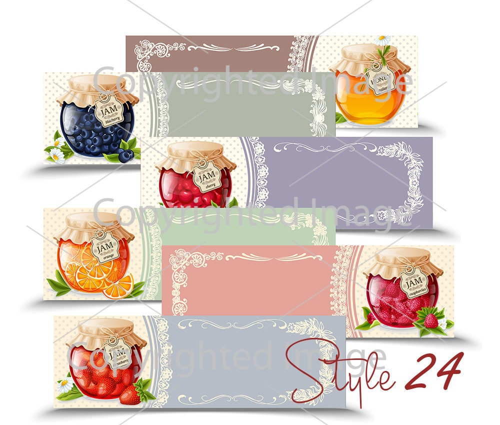 Printable Jar Labels for Homemade Goods Set of 6 X 2 Printable Etsy