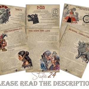 Dog- Mayan Astrology, Book of Shadows Printable Pages, Mayan Birth Chart Reading, Destiny Chart, Correspondence, Digital BOS, DIY, Aztec