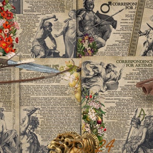 Dei e dee greche 3, Libro delle ombre, Corrispondenze, Fogli stampabili, BOS digitale, Magia, Mitologia, Antica Grecia, Stregoneria fai-da-te