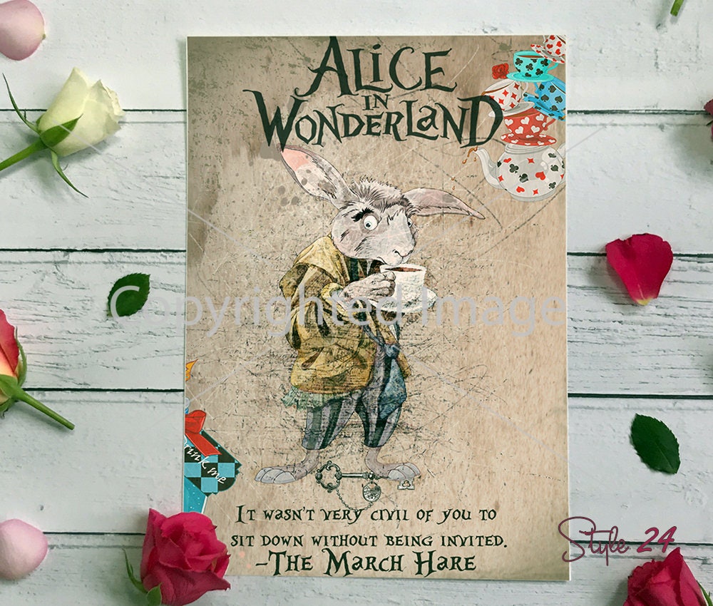 Alice in Wonderland Labels Printable ATC Vintage Images Paper | Etsy