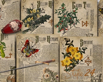 Poisonous Plants Book of Shadows Printable Pages, Witchcraft Grimoire (Digital Download)