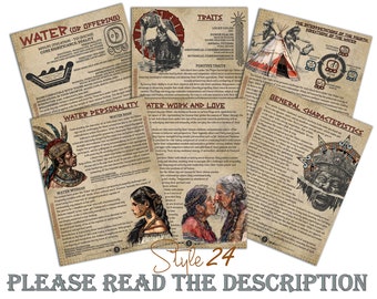 Mayan Astrology Water Sign: Book of Shadows Printable Pages (Digital BOS)