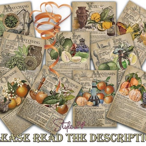 Huiles essentielles d'agrumes n°2 | Imprimable | Livre des ombres | Huiles essentielles du Guide de la magie botanique | Aromathérapie | Guide des sorcières | Grimoire