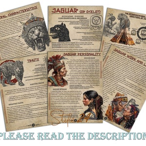 Jaguar (Ocelot)- Mayan Astrology, Book of Shadows Printable Pages, Mayan Birth Chart Reading, Destiny Chart, Correspondence, Digital BOS