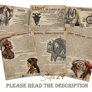 Light (Flower, Sun)- Mayan Astrology, Book of Shadows Printable Pages, Mayan Birth Chart Reading, Destiny Chart, Correspondence, Digital BOS