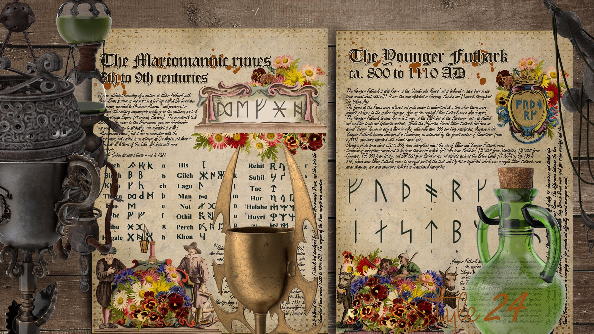 Book of Shadows Printable Pages, Runes & Symbols (digital Download) - Etsy
