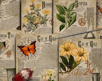 Poisonous Plants No.15 Book of Shadows Printable Pages, Witchcraft Grimoire (Digital Download)