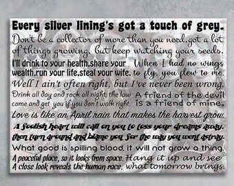 Grateful Dead Lyrics Etsy