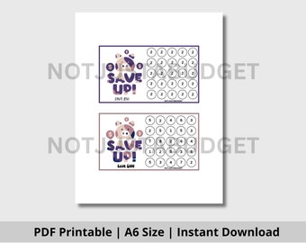 Desafio de poupança Save UP | Baixa Renda | Pagamento de dívidas | Meta de poupança| Baixo orçamento | Compatível com envelopes A6 | Desafio de download digital | Imprimível