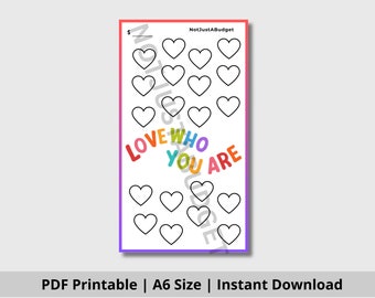 Love Who You Are Mini Saving Challenge | Low Income | Low Budget | A6 Envelopes | Mini Savings Challenge | Digital Challenge