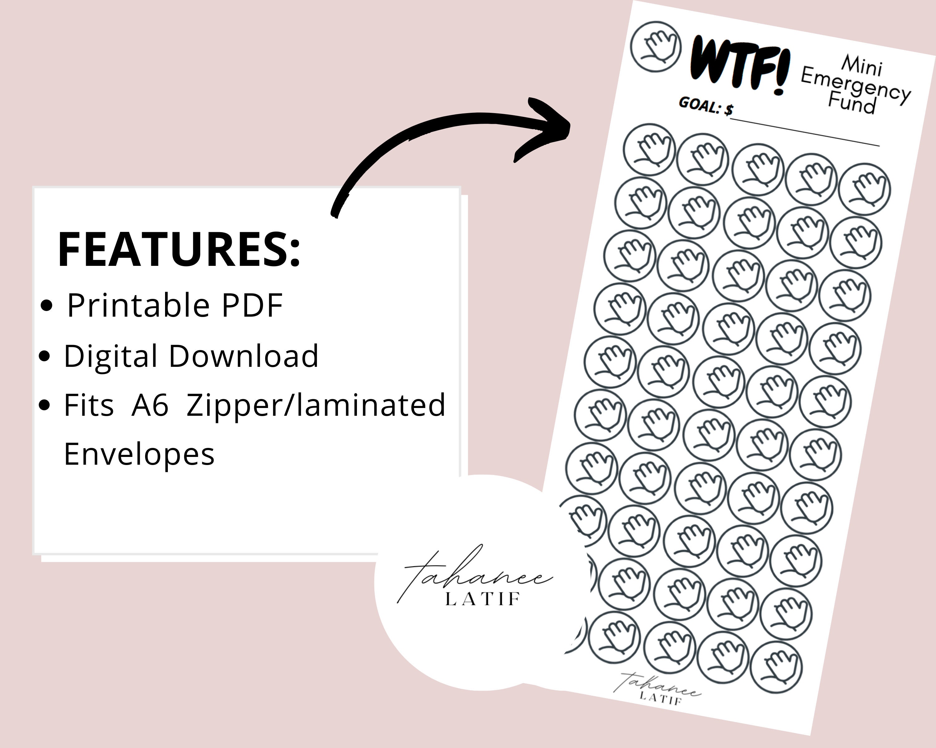 Mini Emergency Fund Tracker Printable Instant Download Etsy UK