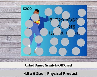 Everybody Do the Urkel Dance Scratch Off | 4.5x 6 Size | Physical Product | Scratch Off Card